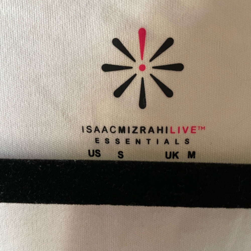 Isaac Mizrahi Live Essentials While Polo Style Small NWOT Cotton Knit Top - Picture 2 of 6